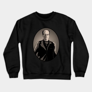 Frankenstein's Monster Portrait (Sepia) Crewneck Sweatshirt